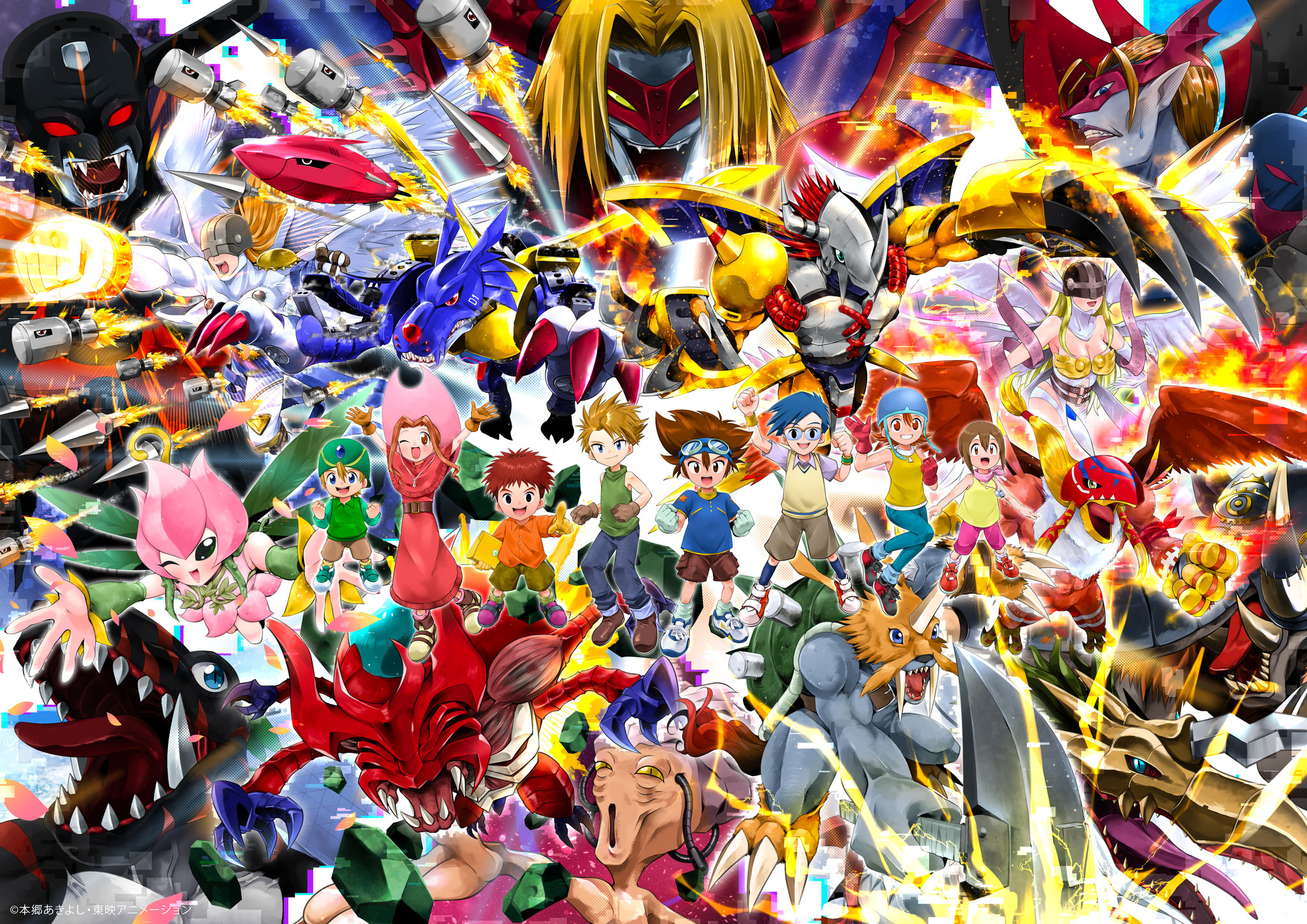 デジモンアドベンチャー ART POP-UP 25th キャンバスボード デジモンアドベンチャー - 描き下ろし 集合 25th Anniversary