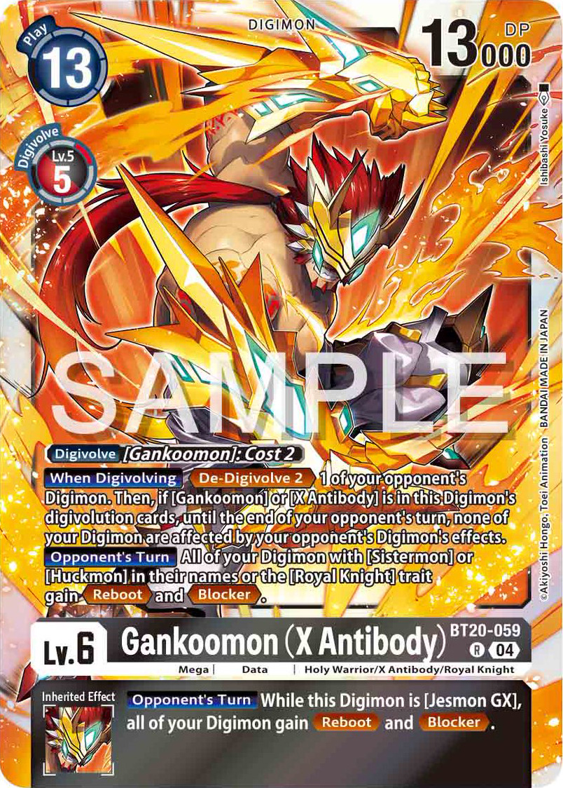 Gankoomon X Preview for Digimon Card Game Booster Set 20 | With