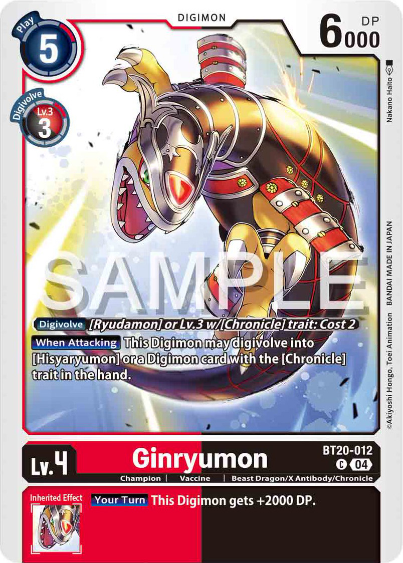 Ginryumon & Raptordramon Previews for Digimon Card Game