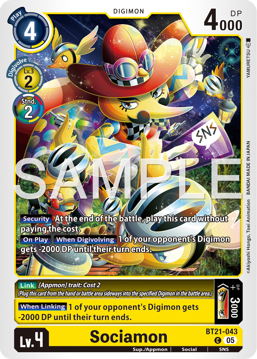 Sociamon Preview for Digimon Card Game Booster Set 21 | With