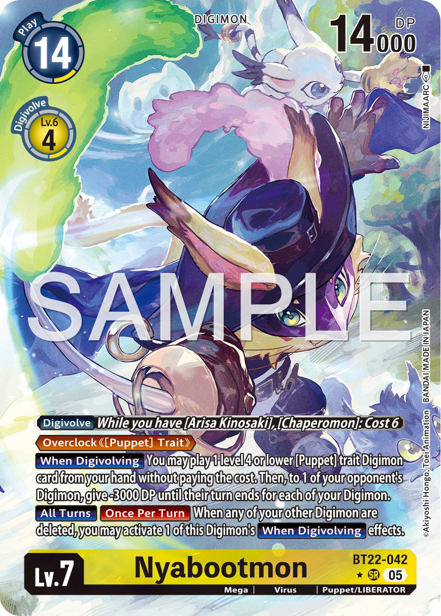 Nyabootmon Parallel/Alt Art Preview for Digimon Card Game