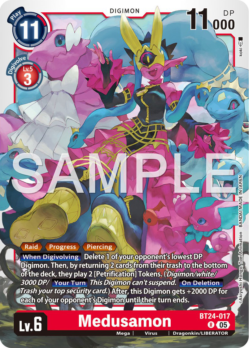 Lamiamon & Medusamon Preview for Digimon Card Game Booster Set 24