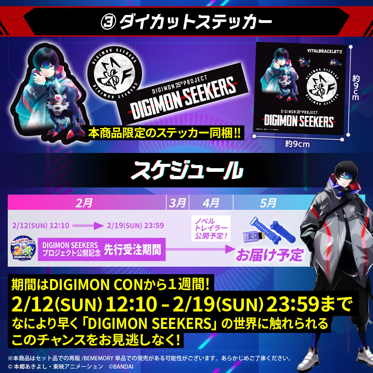 Digimon Seekers Loogamon Dim & DIGIMON LINKER Band Set- Early