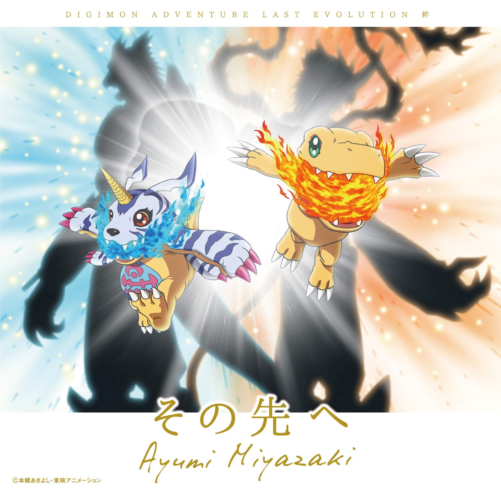 What Lies Ahead CD Cover & various Digimon CD Displays at Animate